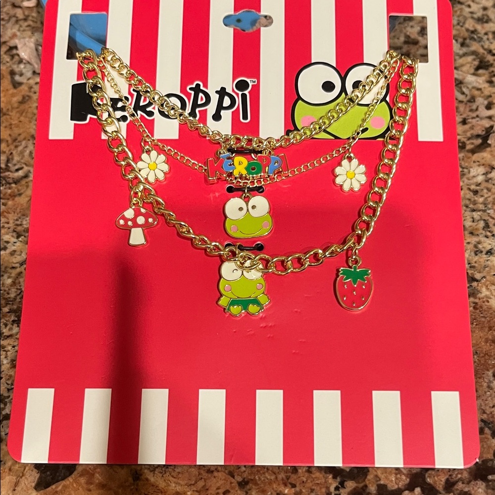 Kids Charm Necklace - Gold and Green